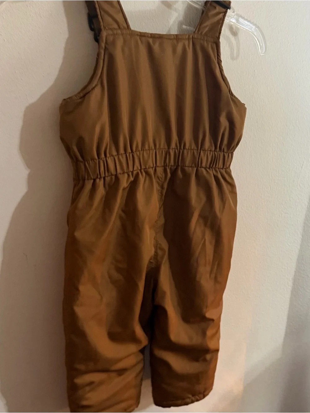 Old Navy Size 2T Brown Kids Snow Overalls with Front Zipper
